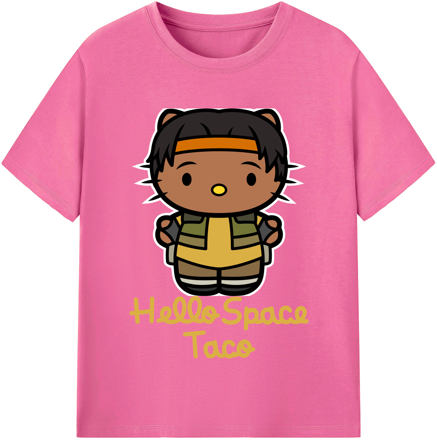 （画像用） Hello Kitty ハローキティ レディースカジュアルプリントTシャツ（綿100％）